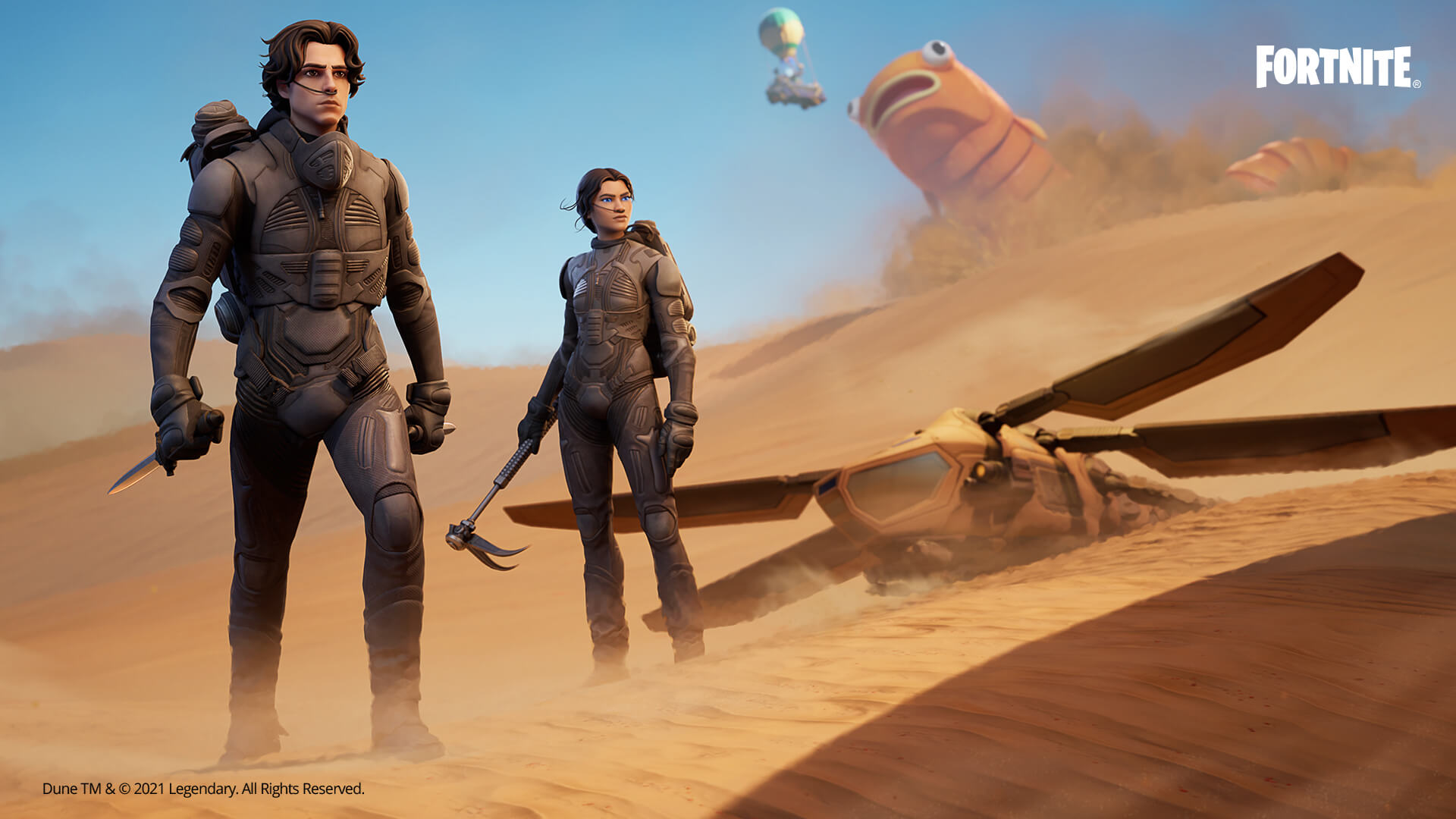 Ekran ładowania Fortnite Dune