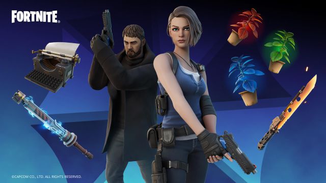 fortnite capitulo 2 temporada 8 resident evil colaboracion skórki chris redfield jill valentine