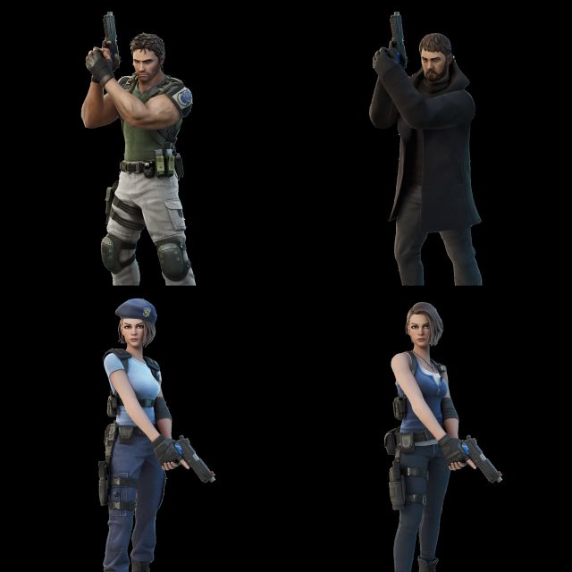 fortnite capitulo 2 temporada 8 resident evil colaboracion skórki chris redfield jill valentine