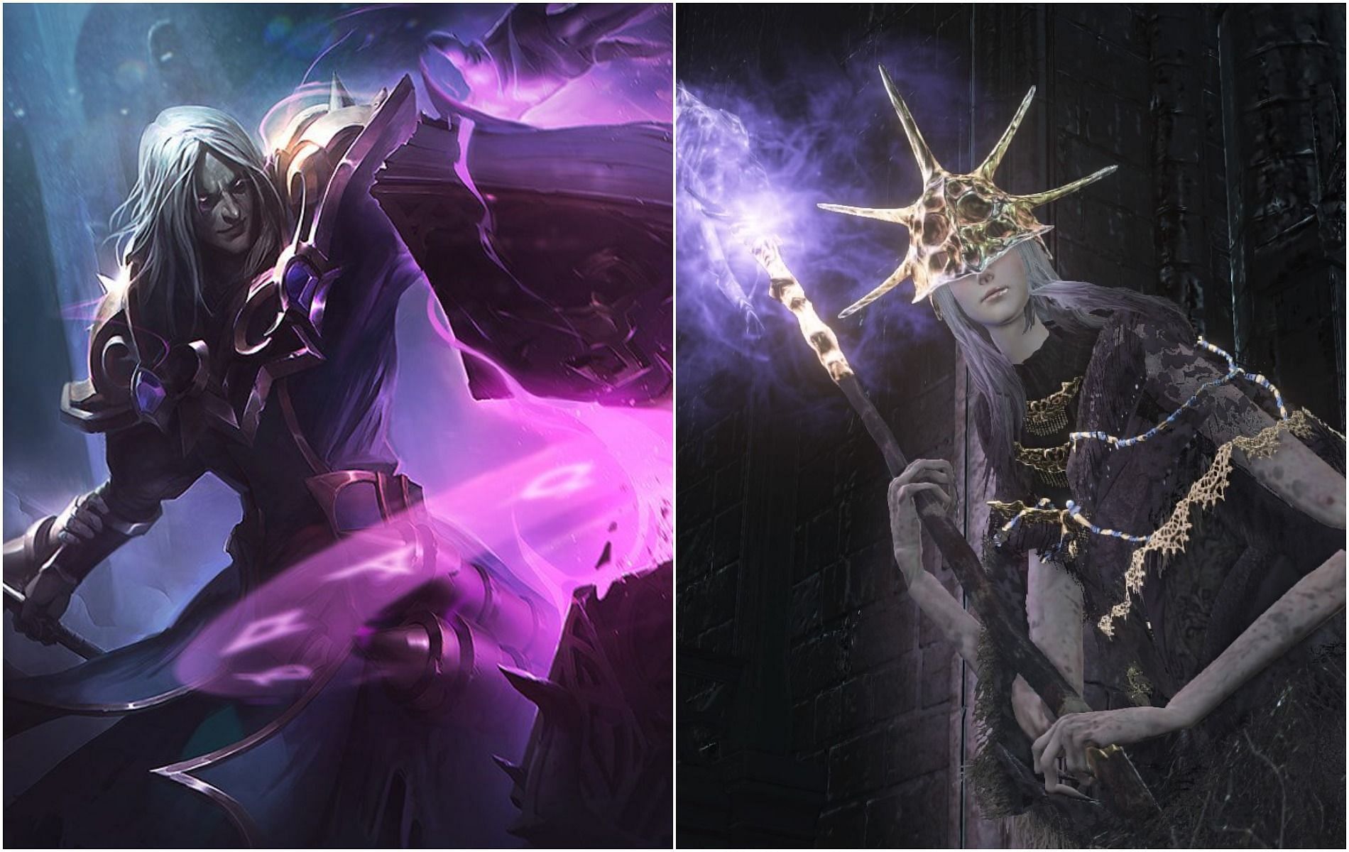 Which champion would be the hardest to beat if League of Legends was souls-like? (Image via Riot Games and From Software)