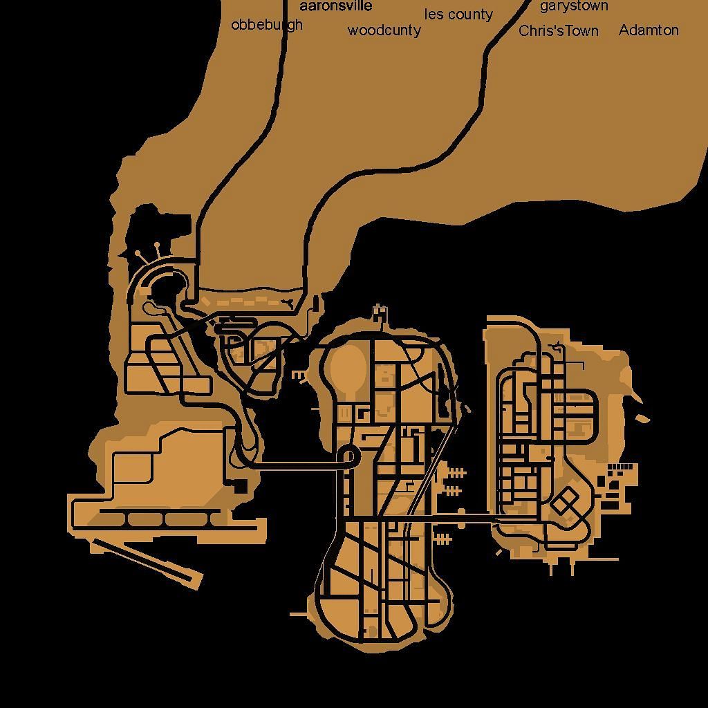 Mapa Liberty City w GTA 3 (zdjęcie za pośrednictwem Rockstar Games)