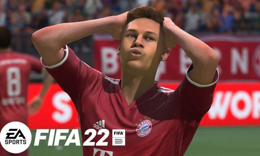 Kimmich in FIFA 22 with hands on head