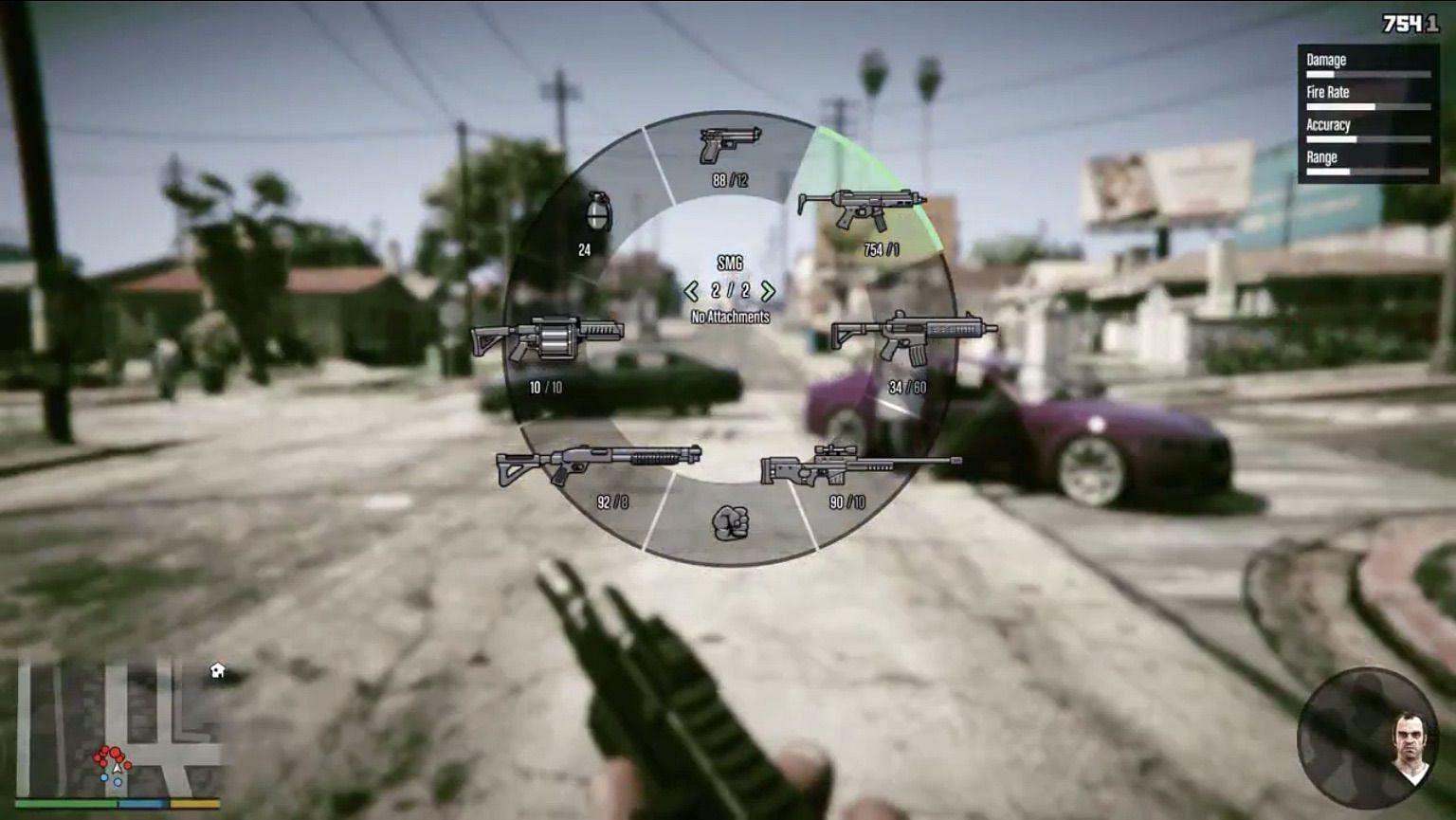 Jak wygląda koło broni w GTA 5 (zdjęcie za pośrednictwem Rockstar Games)