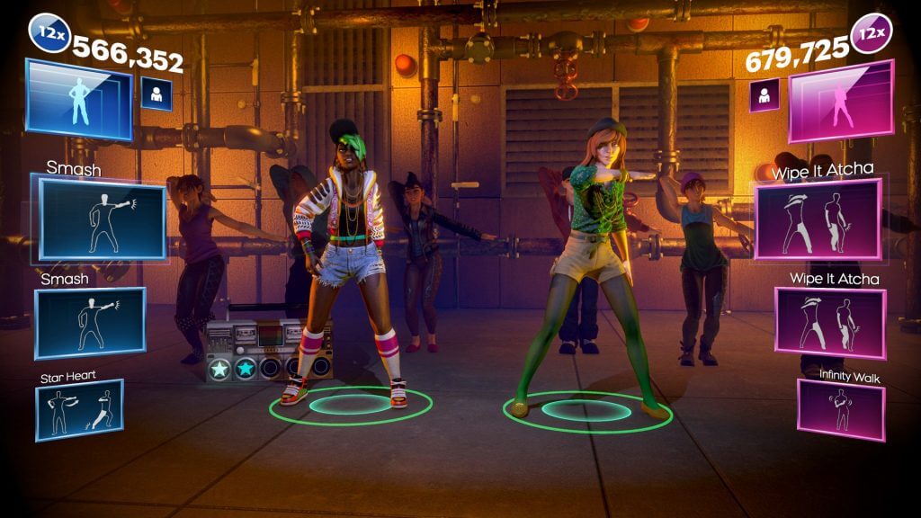 Tańcząca gra wideo w centrum uwagi na Xbox One