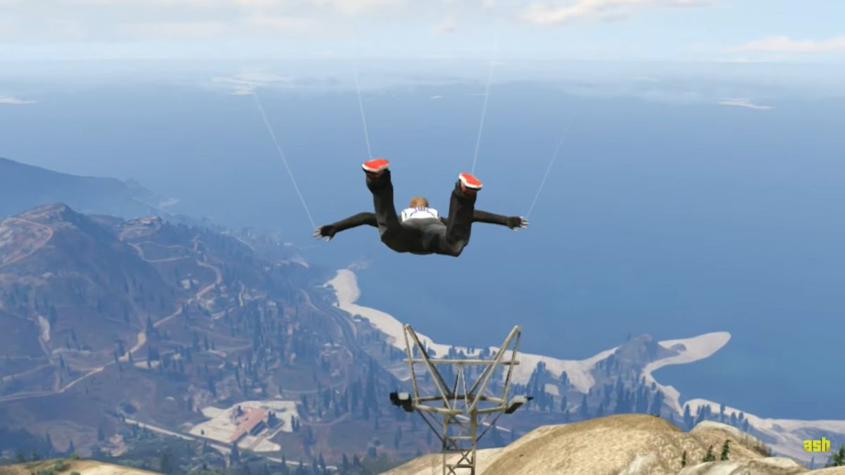 Poznaj spadochroniarza GTA 5, który próbuje odtworzyć swój najbardziej zabójczy wyczyn w trylogii GTA