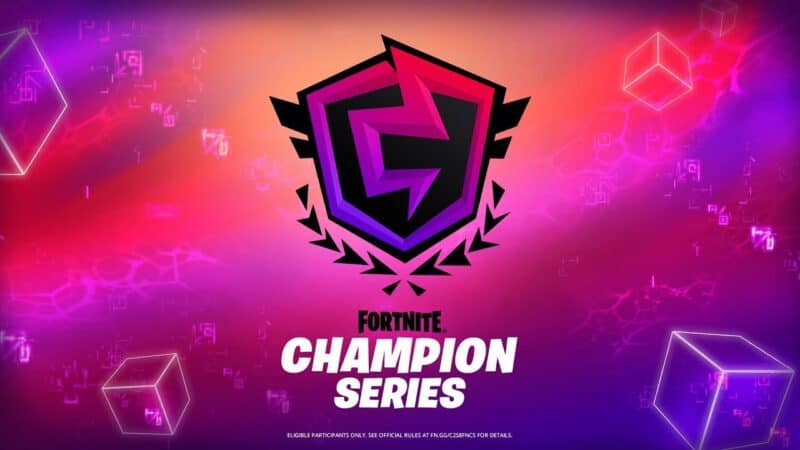 FNCS - kolorowe imadła w kolorze różowym i różowym w kolorze gradientowym z małymi, żółtymi kolorami. Orden "Seria Fortnite Champion" mam i sortuję