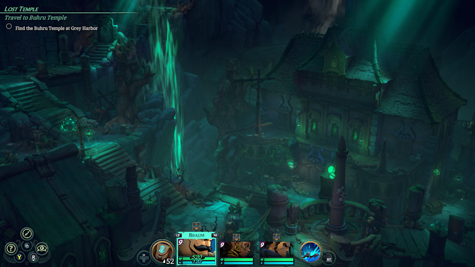 Eksploracja w Ruined King: A League of Legends Story rzadko staje się nużąca, ponieważ gra oferuje oszałamiające efekty wizualne, które przykują Cię do ekranu. (Zrzut ekranu dzięki uprzejmości Airship Syndicate/Riot Forge)