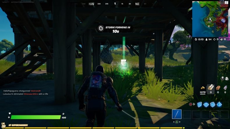 Lokalizacja butelki z zieloną farbą Fortnite Ghoulish