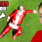 GTA 5 streamer Nought attempts to break every one of Santa Claus&rsquo; bones using mods (Image via Nought/Youtube)