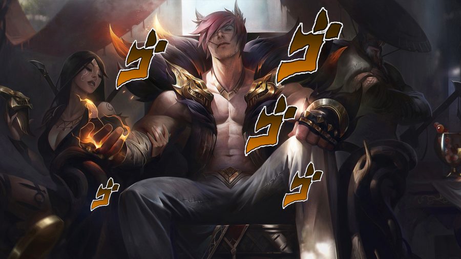 lol-champions-franczyzy-sett-jojos-dziwaczna-przygoda LoL's Sett otoczony „groźnymi” symbolami z Bizarre Adventure JoJo
