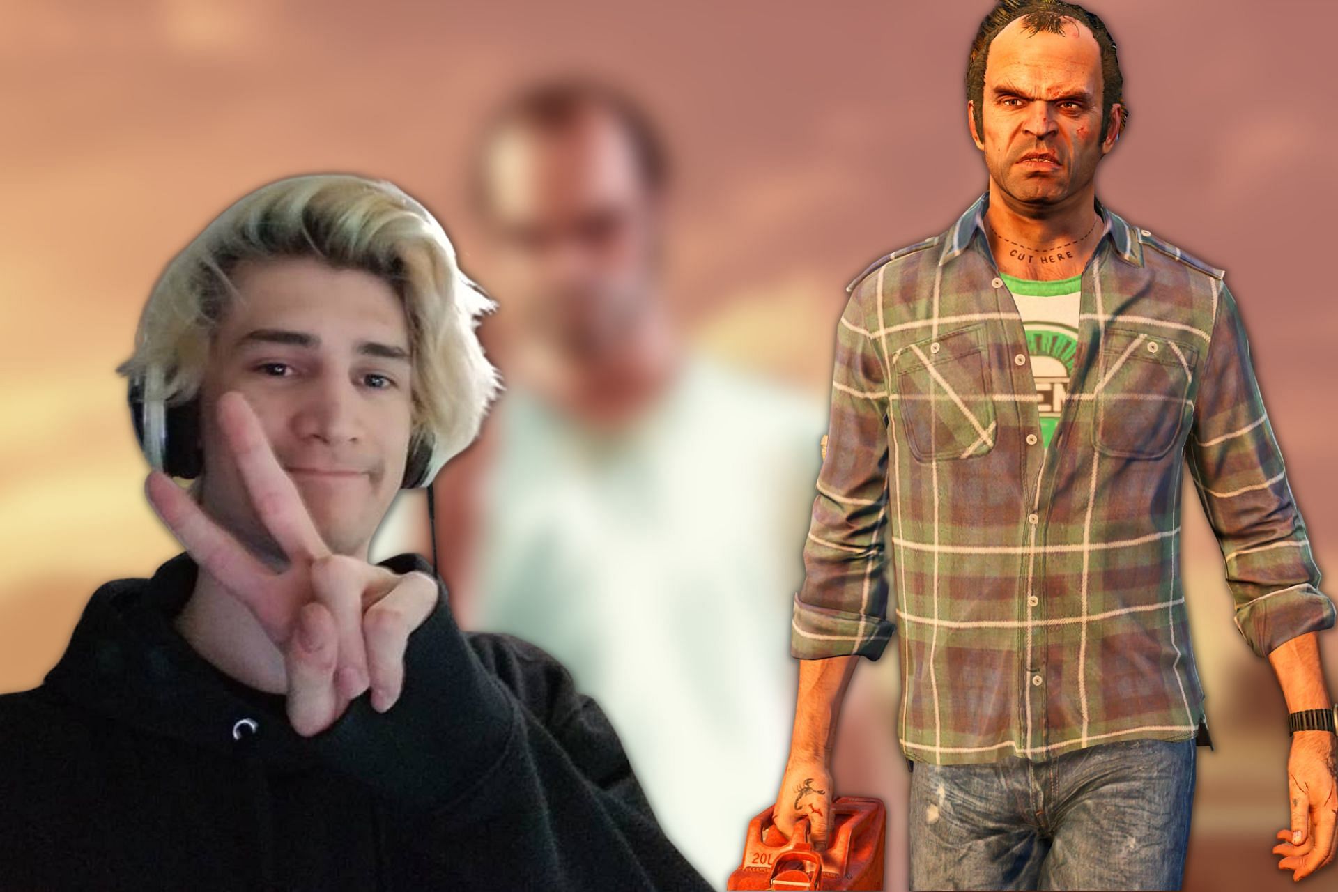 xQc was offered help at bank heists by none other than Trevor Philips from Grand Theft Auto 5 (Image via Sportskeeda)