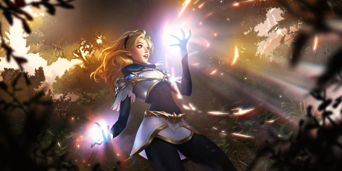Lux, jeden z początkowych bohaterów w Legends of Runeterra.
