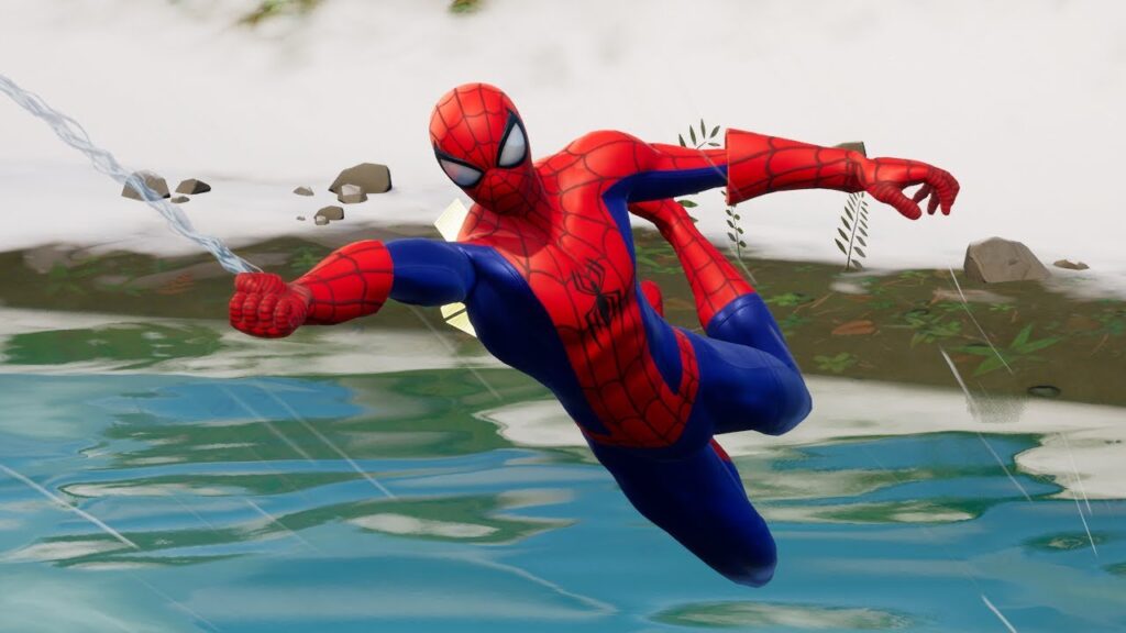 Spider-Man huśta się w Fortnite