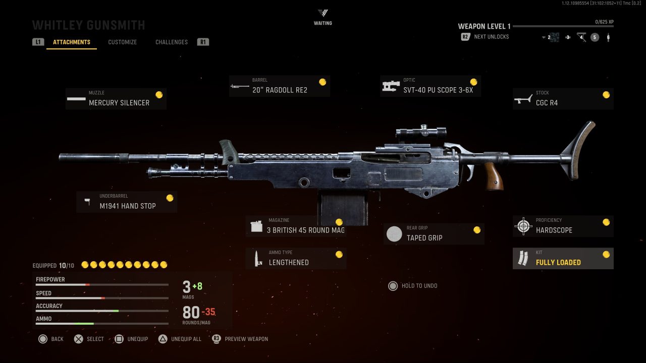 Konfiguracja Whitley Warzone