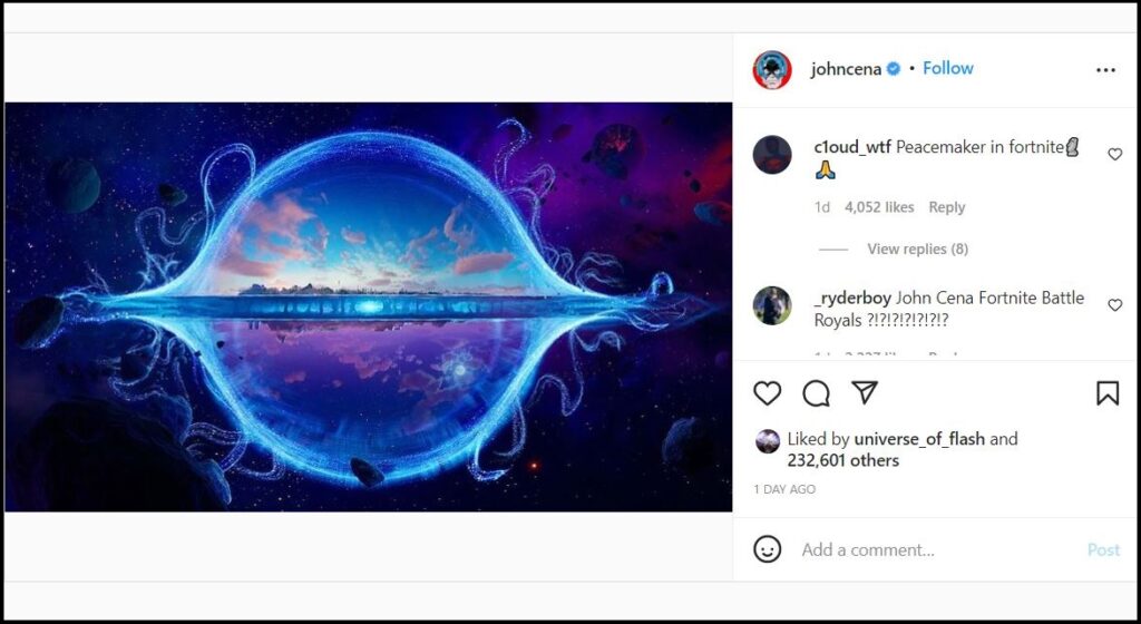 John Cena post na Instagramie drażni skórkę Peacemaker