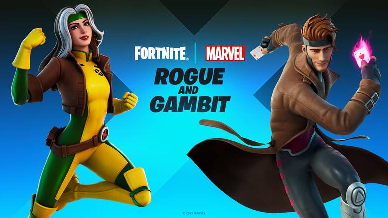 X-Men Rogue and Gambit Make New Memories on the Fortnite Island