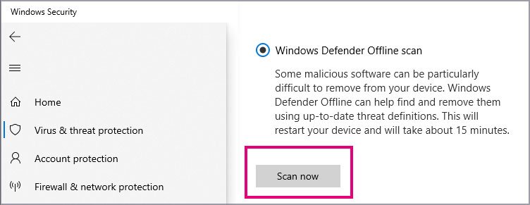 Warzone ciągle się zawiesza? Oto jak to naprawić 8 windows-defender-offline-scan