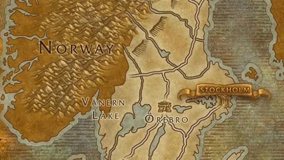 WoW: Les pays européens cartographiés „façon WoW” par un fan!