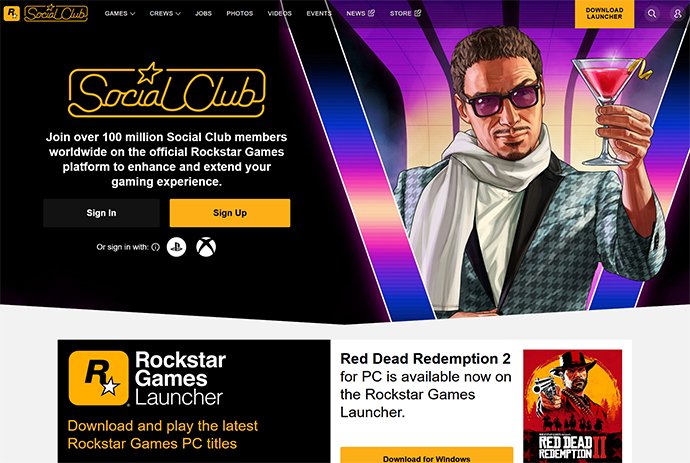 logowanie do klubu społecznościowego rockstar
