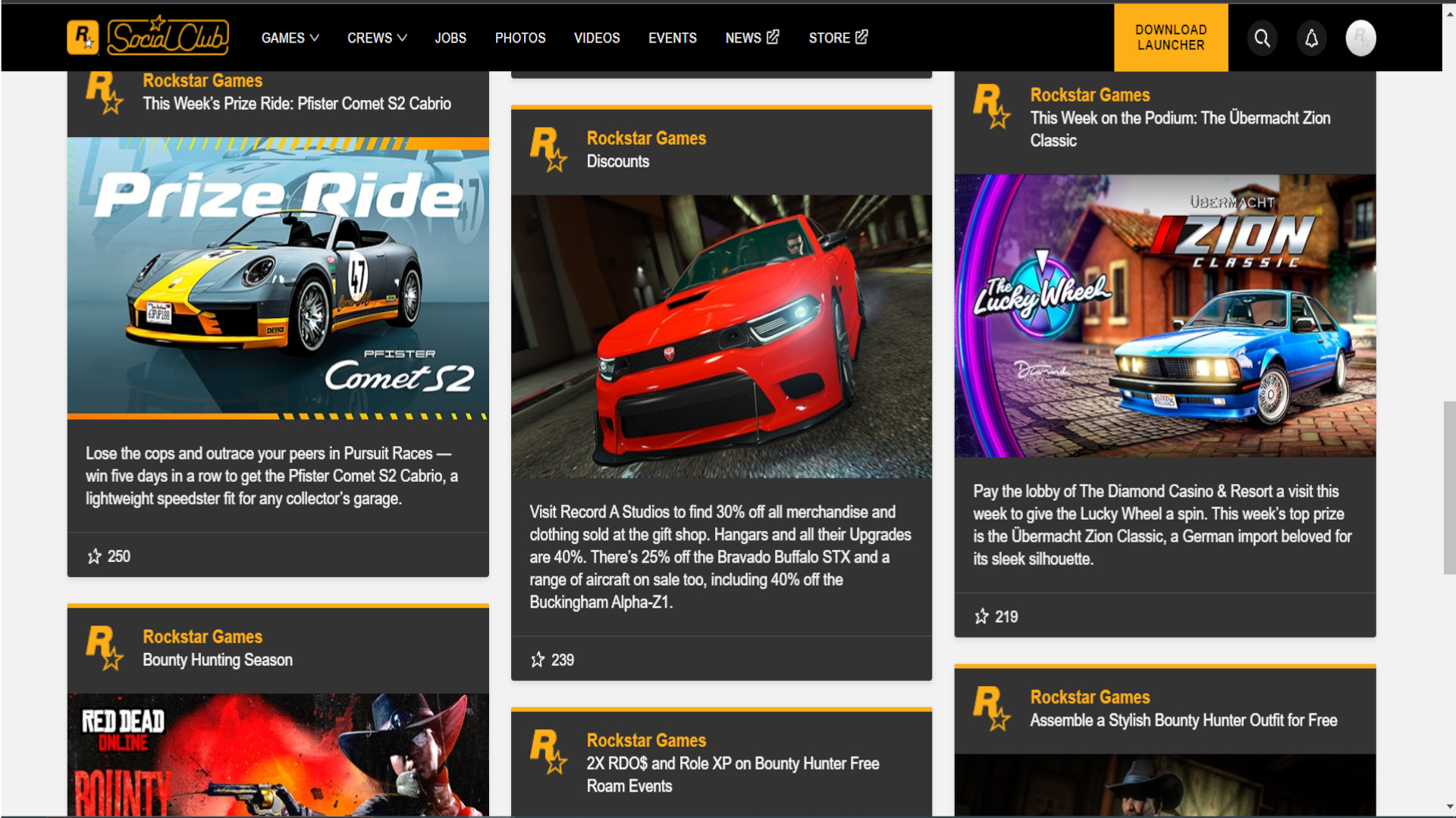 Witryna GTA 5 Social Club