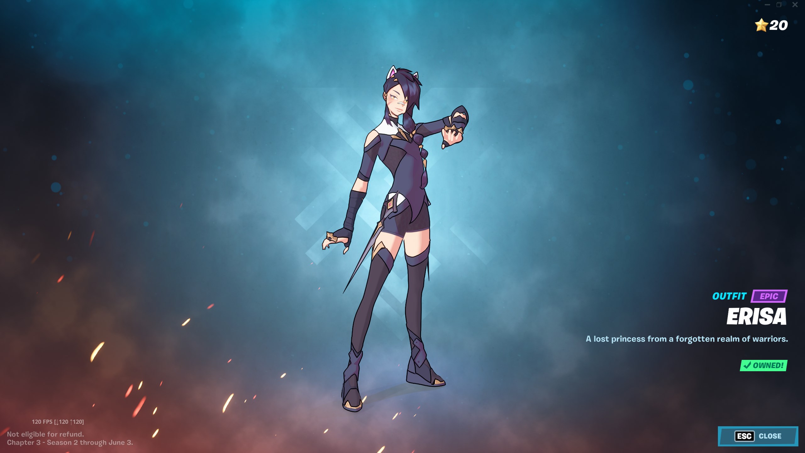 Skórka karnetu bojowego Fortnite Erisa