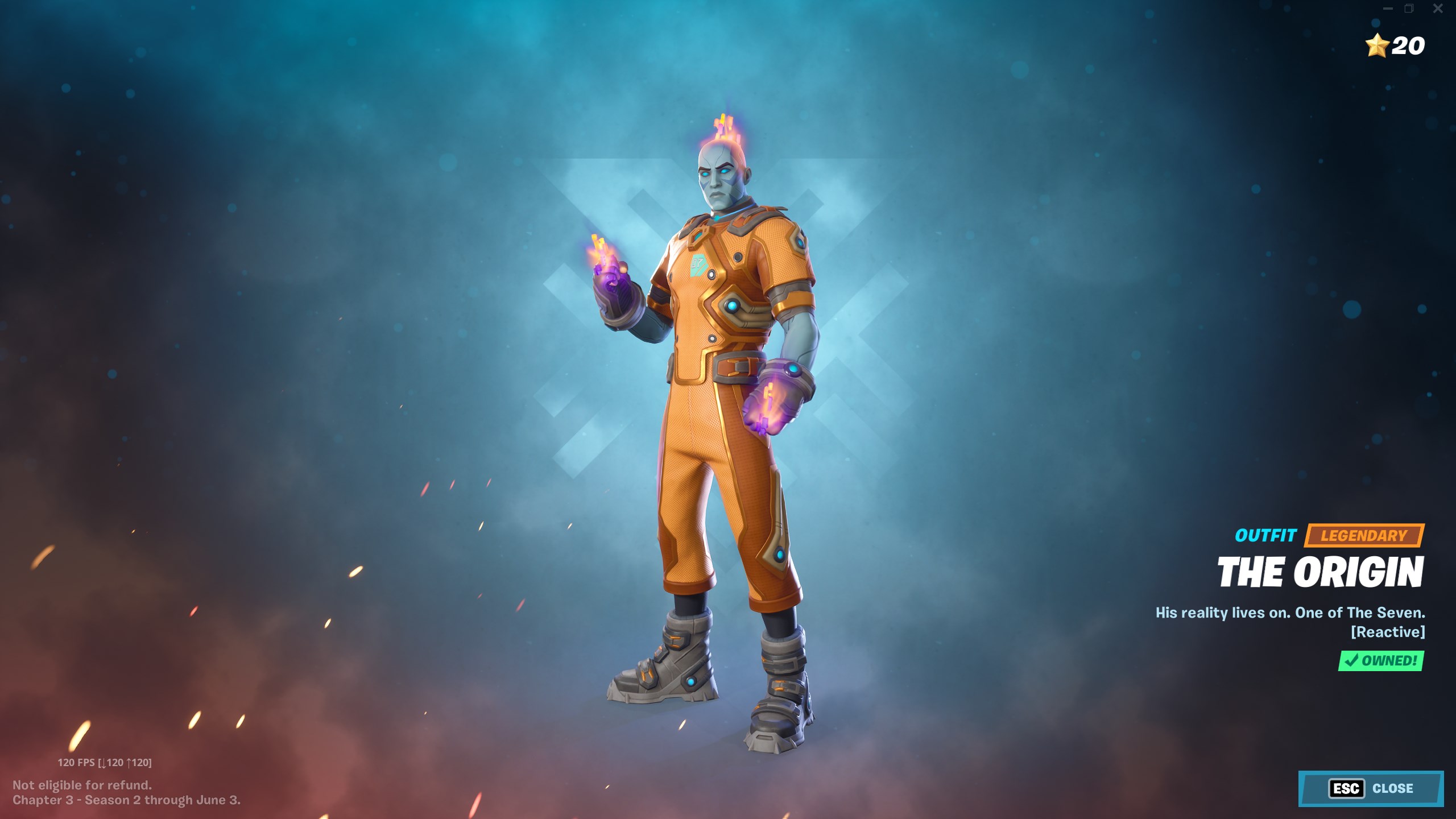 Skórka karnetu bojowego Fortnite The Origin