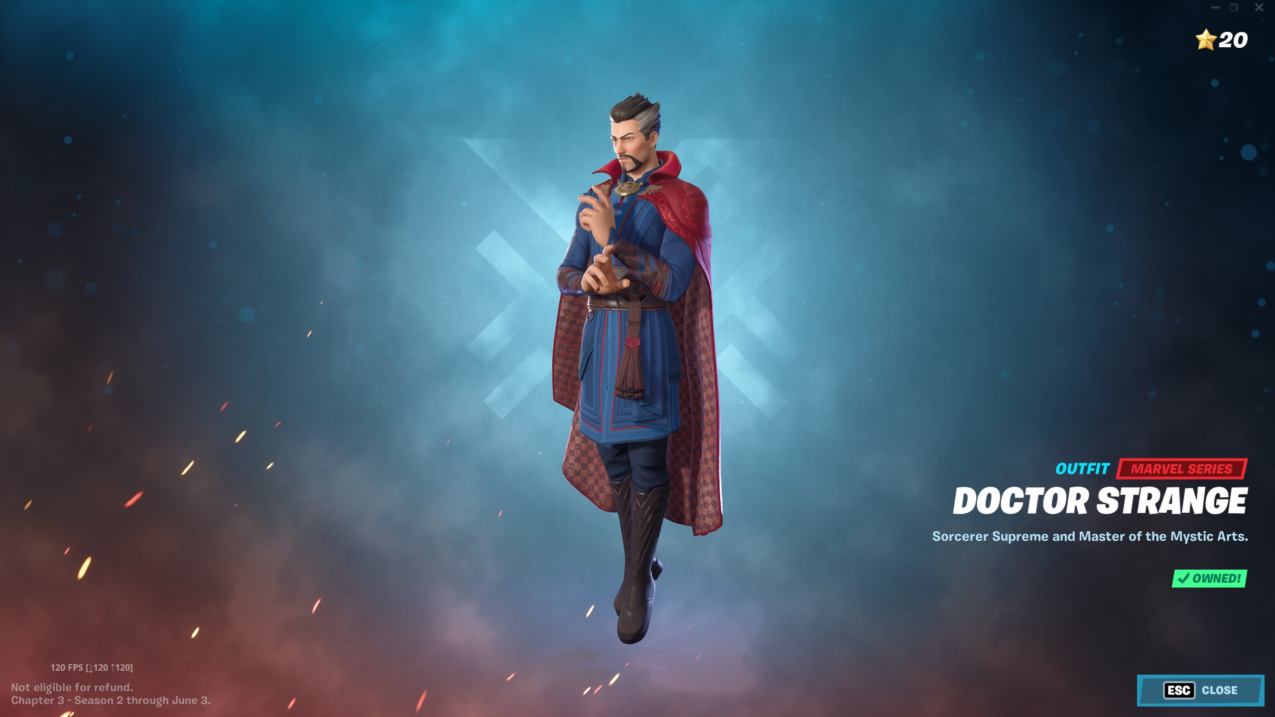 Skórka Przepustki Bitewnej „Doktor Fortnite” Strange
