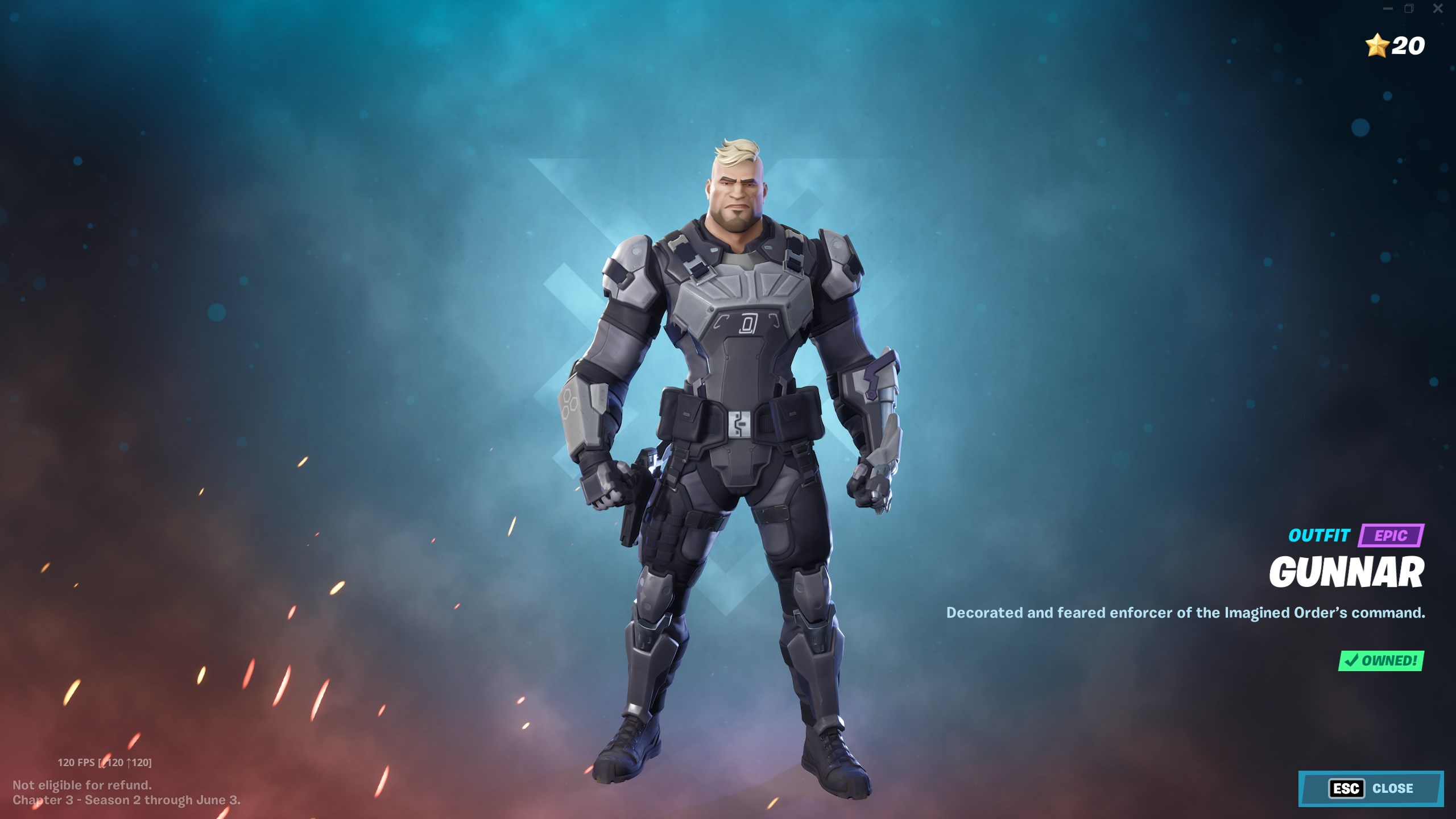 Skórka karnetu bojowego Fortnite Gunnar