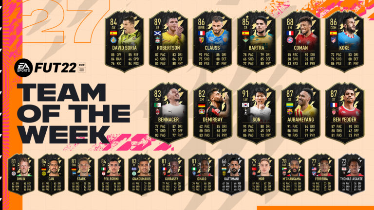 Karty TOTW 27 są już dostępne w FIFA 22 Ultimate Team