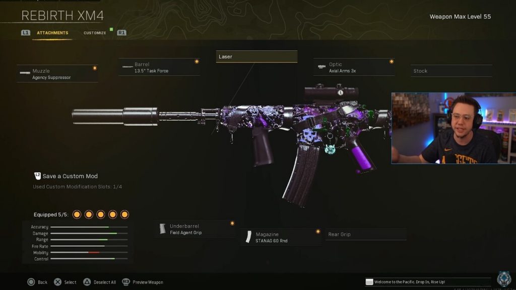 najlepsze dodatki do xm4 Warzone pacific sezon 2 przeładowany karabin szturmowy