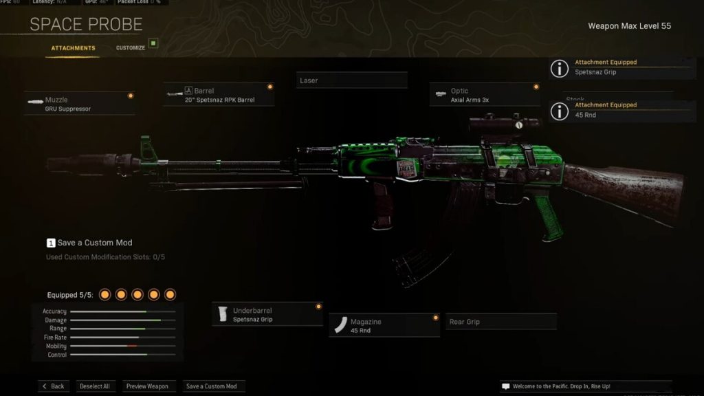 najlepszy karabin szturmowy Warzone pacific sezon 2 ak-47 załączniki wyposażenia