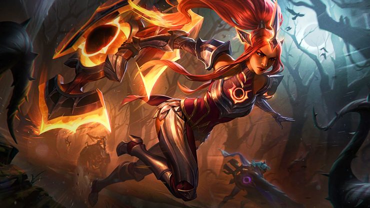 lol-solar-eclipse-sivir-splash-art Skórka League of Legends „Zaćmienie Słońca” przelatuje przez pole bitwy