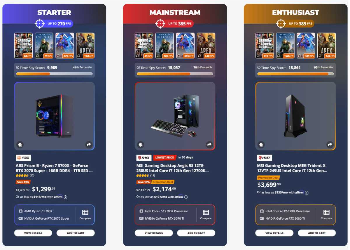 Wyszukiwarka komputerów do gier Newegg mainstream
