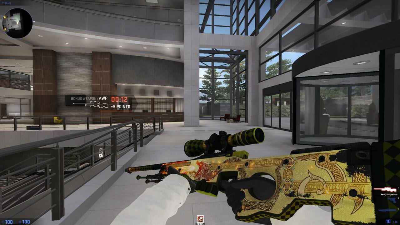 Skórka Dragon Lore (po testach bojowych)