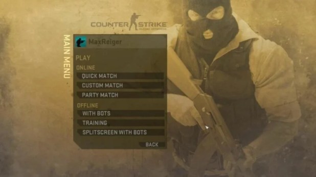 Menu główne wersji Alpha w 2011 roku |  Zdjęcie: Odtwarzanie/CS:GO