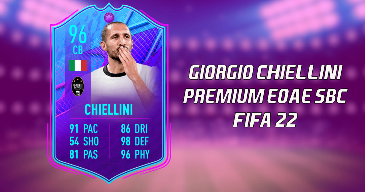 FIFA 22 Giorgio Chiellini Premium SBC – świetne ulepszenie i…