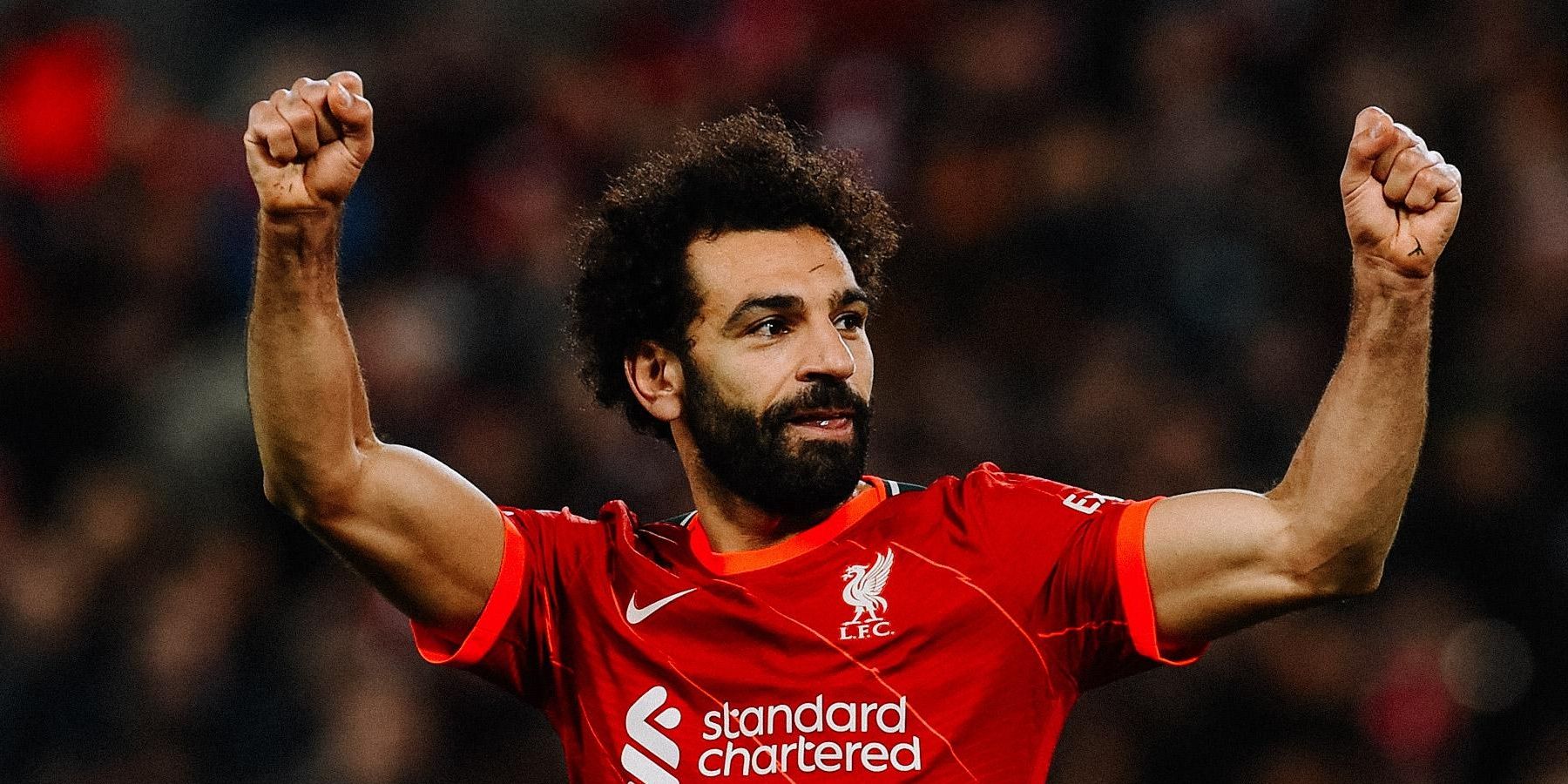 Mohammad Salah świętuje z Liverpoolem