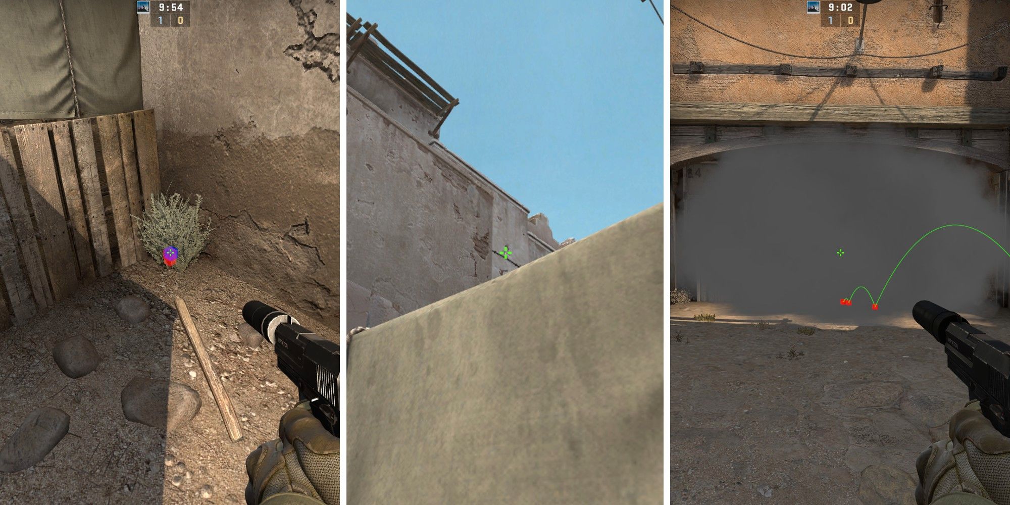 CSGO Pył 2 CT .  Miejsce dymu