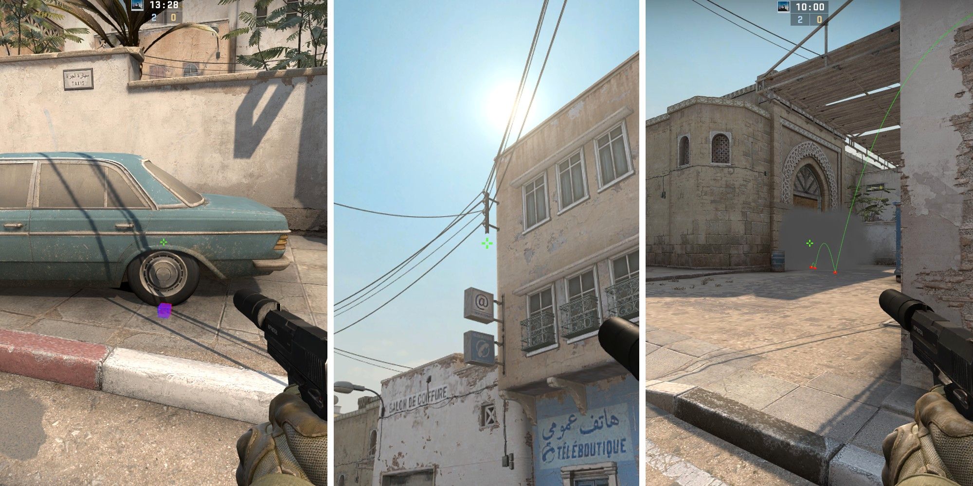 CSGO Dust 2 wysoki punkt dymu do drzwi