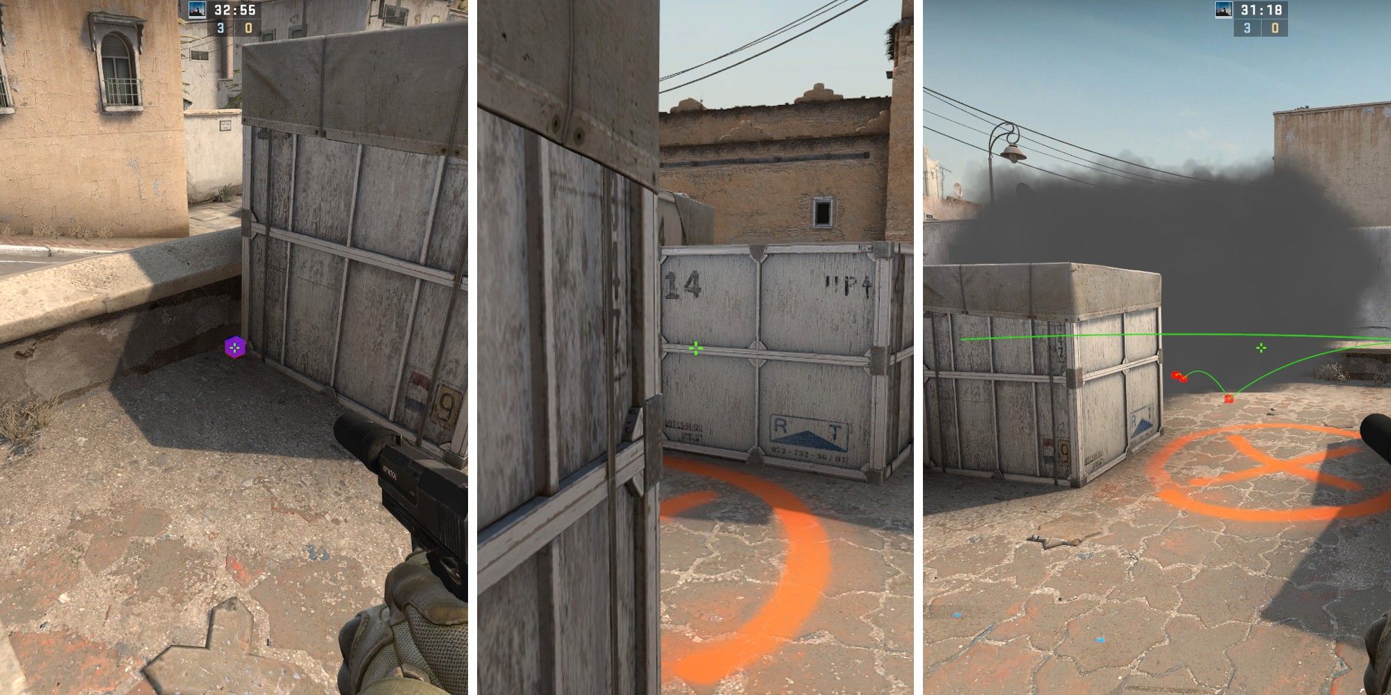 Plamka dymu CSGO 2 na miejscu