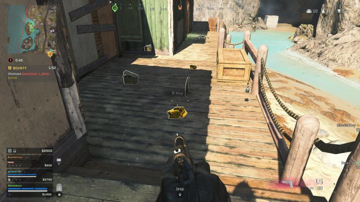 Gotówka na mapie Fortune's Keep w Warzone.