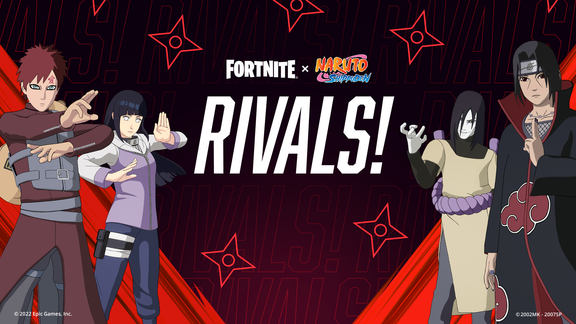 Fortnite dodaje w tym tygodniu Itachiego, Gaarę i więcej postaci z Naruto