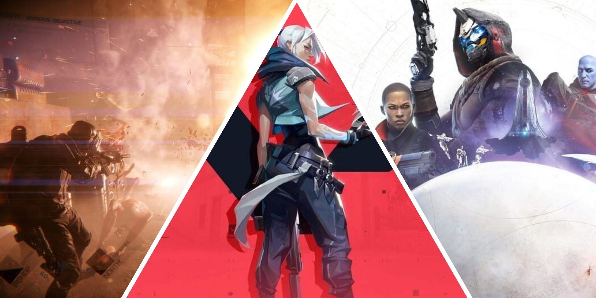 GTFO, Valorant, Destiny 2 split image