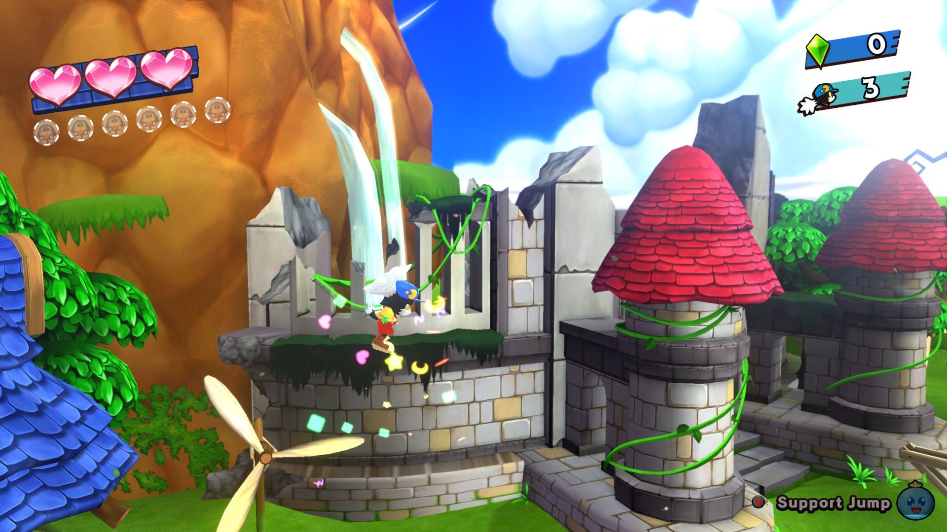 Zrzut ekranu z serii Klonoa Phantasy Reverie
