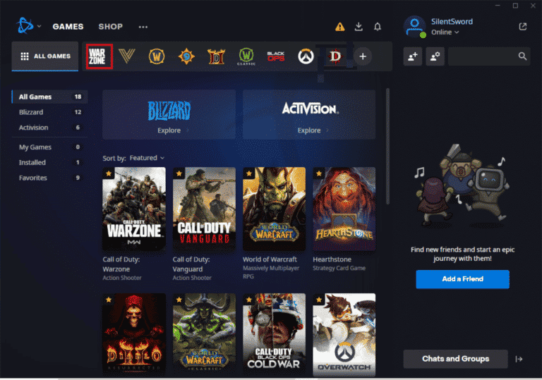 wybierz warzone w Battle.net Blizzard.  Napraw błąd dewelopera Call of Duty Warzone 6635 w systemie Windows 10