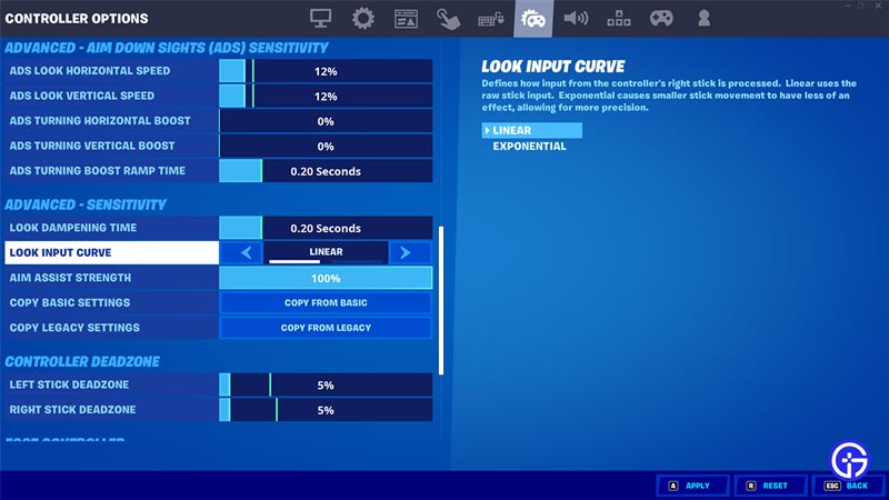 najlepsze ustawienia kontrolera dla fortnite