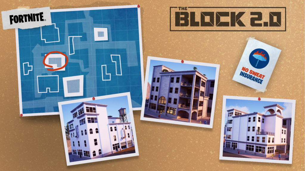 Tablica korkowa z planem i różnymi opcjami budowania