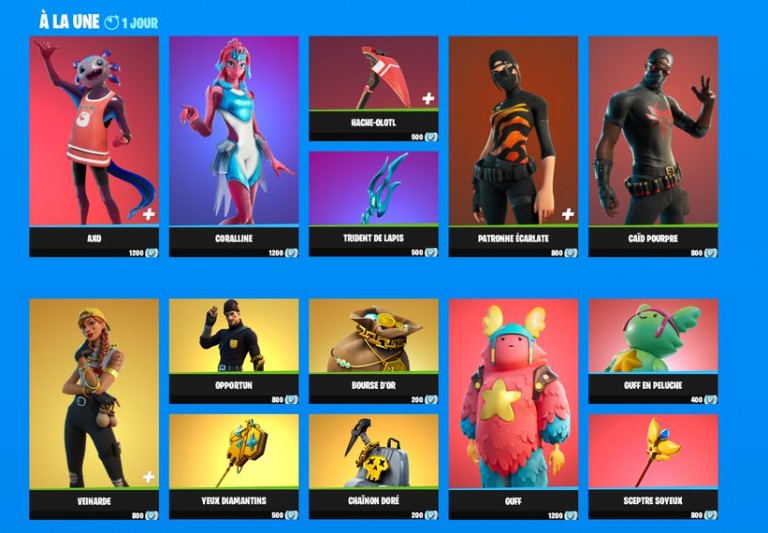 Fortnite: shop of the day July 20, 2022