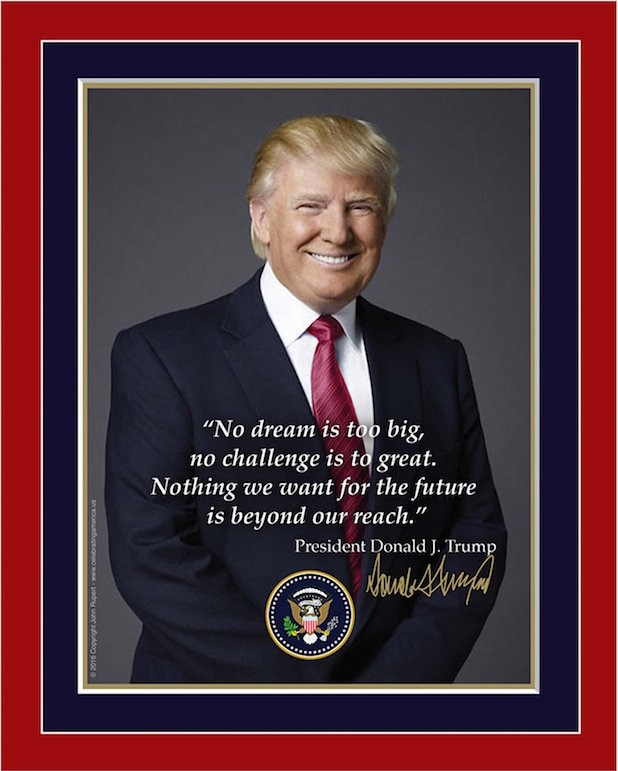 Portret inauguracyjny Trumpa + literówka