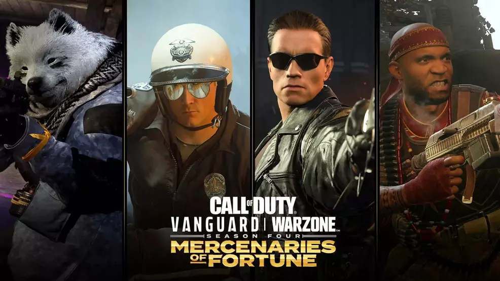 Obraz pakietu Mercenaries of Fortune dla Call of Duty przedstawiający skórkę Lojalny Samoyed w składzie po lewej stronie.